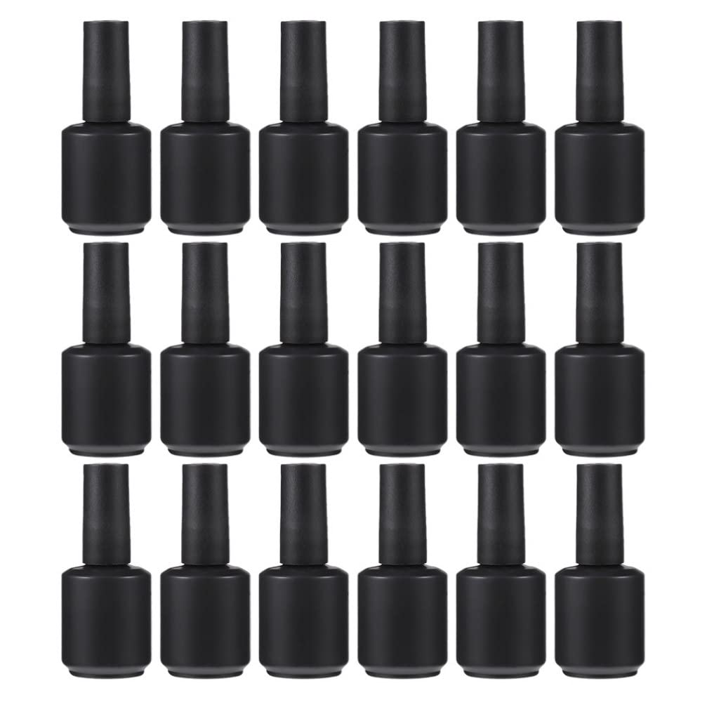 Beavorty 20 Piezas Botella De Esmalte De Uñas Vacía Reutilizable Botella De Recarga De Esmalte De Uñas Botellas De Esmalte De Uñas Vacías Perfume Vacio Botella De Plástico Ronda Vidrio