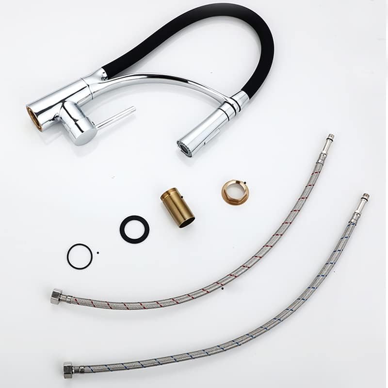 Commercial Brass Kitchen Faucet - Pull-Down Bridge Mount, Ideal for Bar & Farm Use, Durable & Stylish, Perfect for Home & Business, Easy Installation