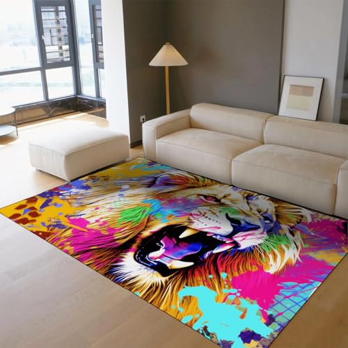 Tapis de salon coloré néon et lavable pour dynamiser votre bureau - 3