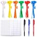 Glarks 150-Pieces 6 Colors 6 Inch Nylon Cable Marker Ties Self-locking Cord Tags Write on Ethernet Label Wire Straps with 3 Marker Pens and 288pcs White Cable Labels for Home and Office Use