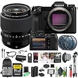 Fujifilm GFX 100S II Mirrorless Medium Format Camera Body Bundle with Fuji GF 55mm f/1.7R WR Lens (Fujifilm G) + 64GB SF-M Tough UHS-II SDXC Memory Card + Flexible Vlogging Tripod + More Accessories