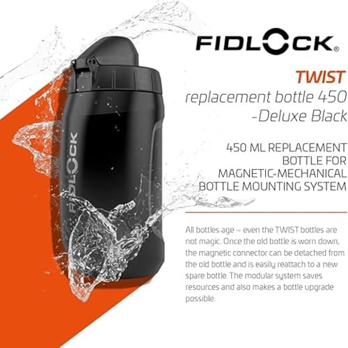 Fidlock Twist Ersatzflasche 450ml, Schwarz, 09612-P02002