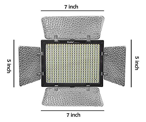 Image of Osaka LED Video Light OS 576 Slim with 10800 mAH F980 Battery & Ultra Fast Charger for All DSLR and Video Cameras and YouTube Video Shooting