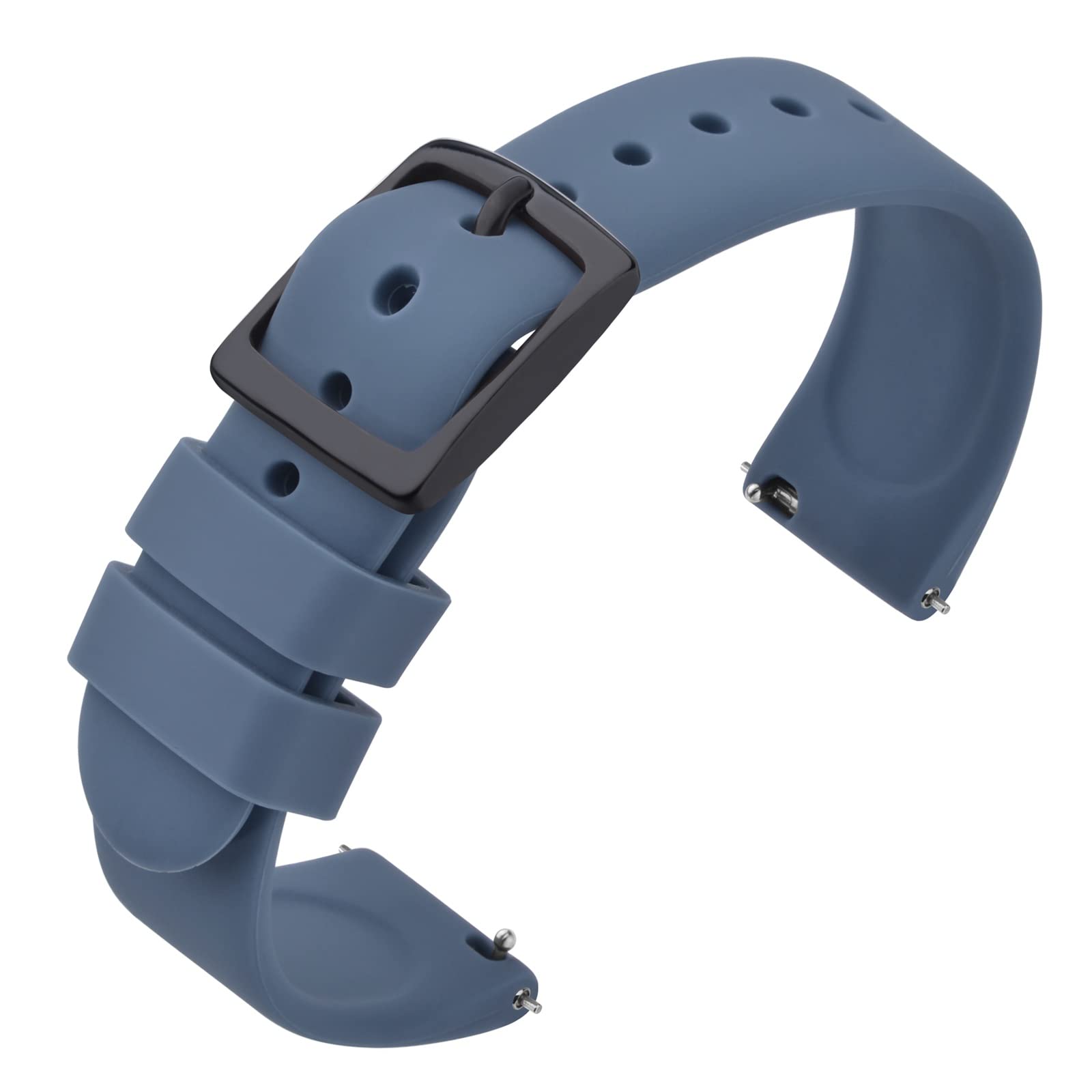 [ANNEFIT] 時計バンド 20mm シリコン 腕時計替えベルト Quick Release スマートウォッチにも適用 ブルー