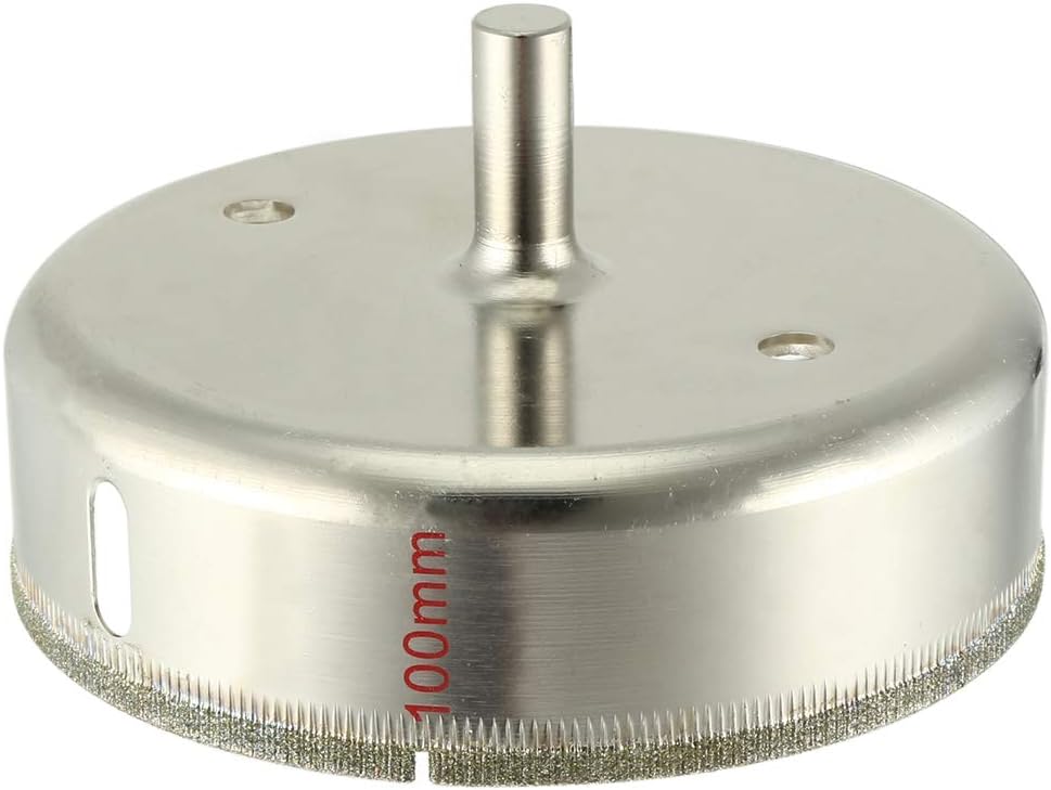 Sourcingmap 100mm Diamond Coated Glass Hole Saw Drill Bits for Ceramic Tile Marble Rock Porcelain Bottles Pots Brick