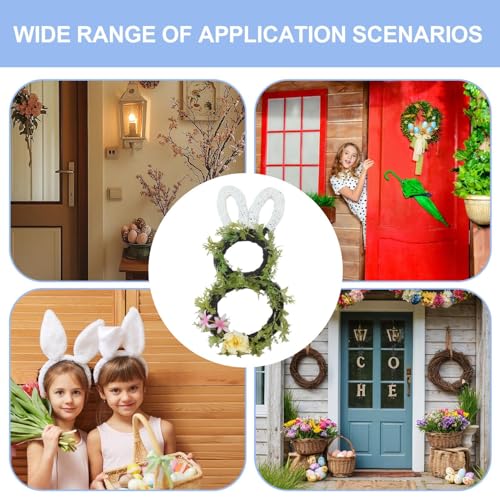 Couronnes de printemps pour porte entrée decoration murale - 5