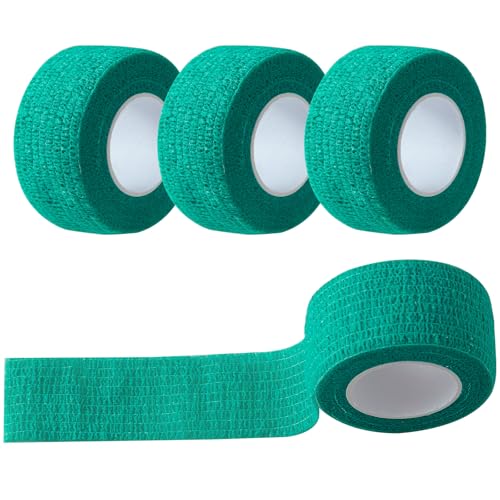 DGTANGYIN Plant Tying Tape Self-Adhesive Stretch Garden Tape for Climbing Plants, Green Floral Binding Tape Adjustable Plant Ties for Branches Flowers Tomatoes 4 Rolls 1\" by 15\' Each