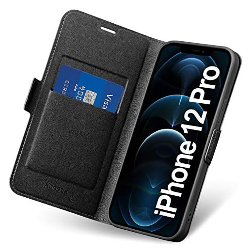 iPhone 12 Pro Fodral, iPhone 12 Pro Fall, iPhone12 Pro Mobilskal med Korthållare, Magnetisk Stängning, Ställ, Hülle/Handyhülle/Schutzhülle-Fullständigt Skydd Apple 12Pro, Flip/Folio Phone Case. Svart