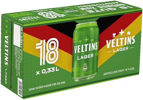 VELTINS Helles Lager WM-Box EINWEG (18 x 0.33 l Dose)