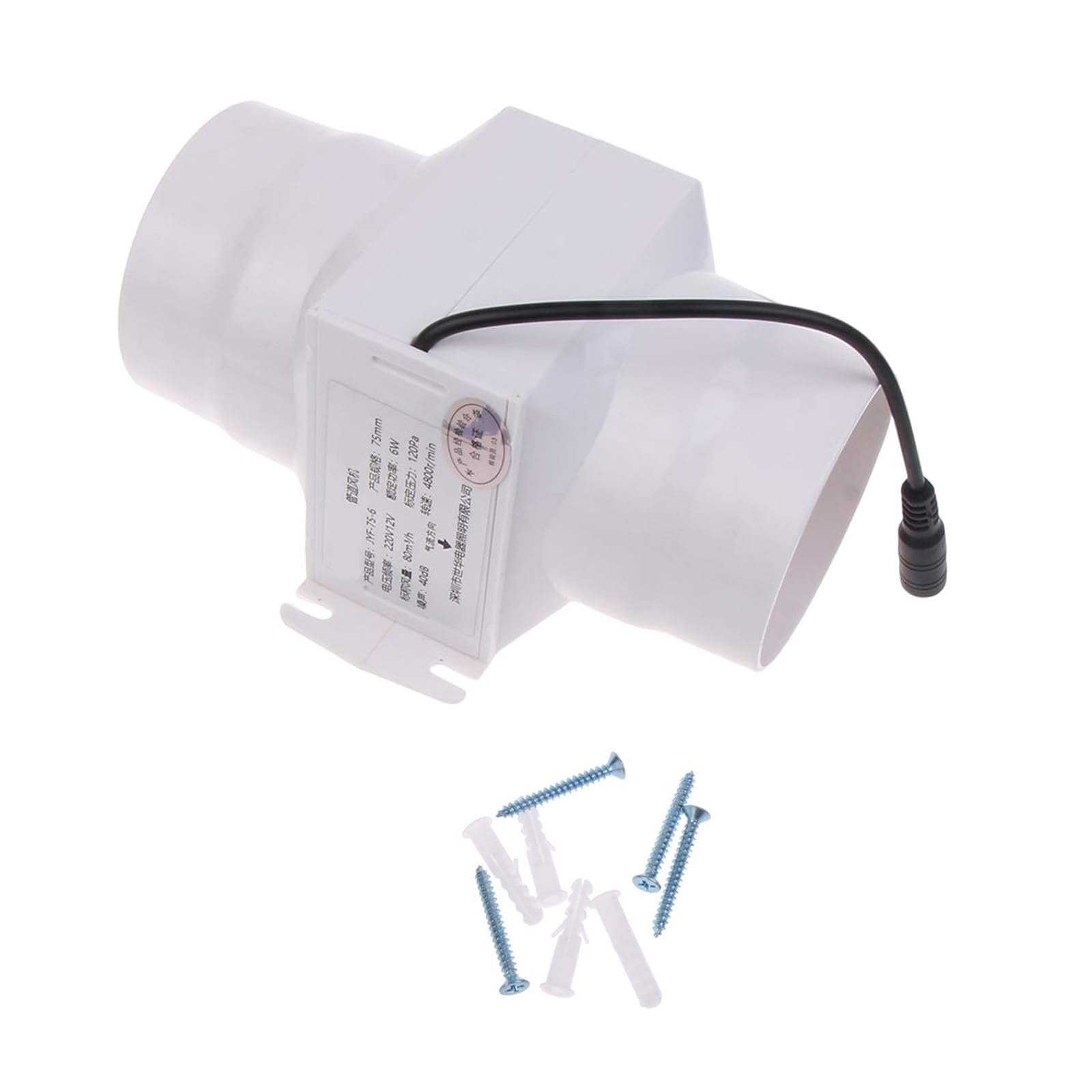 Newft 6W Speed 3 Inch Duct Fan 12V 10W Quiet Ventilator Fan Inline For Hydroponic & Small Space Use Hydroponic Tent