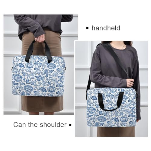 Bolso para Laptop Vintage Azul Rosado William Morris 15.6" miniatura 2