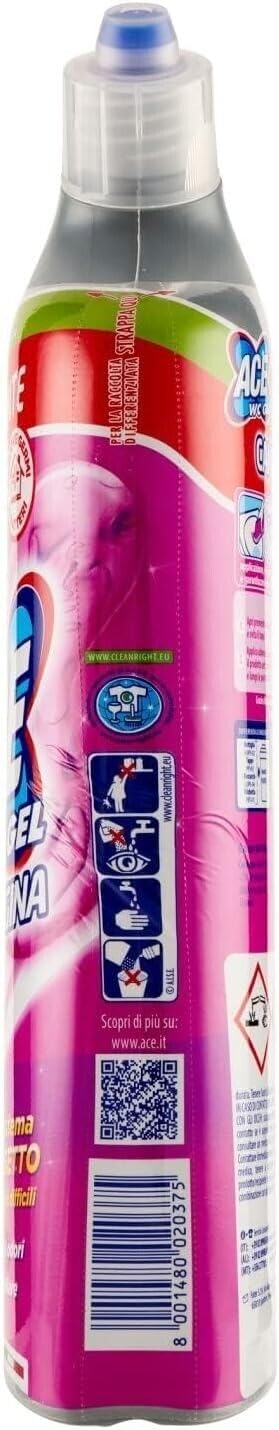 6x ACE Wc Gel con Candeggina, detergente per WC con sistema multigetto,700ml +1x Gingerino Recoaro Aperitivo Italiano 10cl IN OMAGGIO