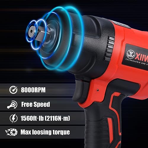 XIIW 1/2-Inch Air Impact Wrench 1560 ft-lbs
