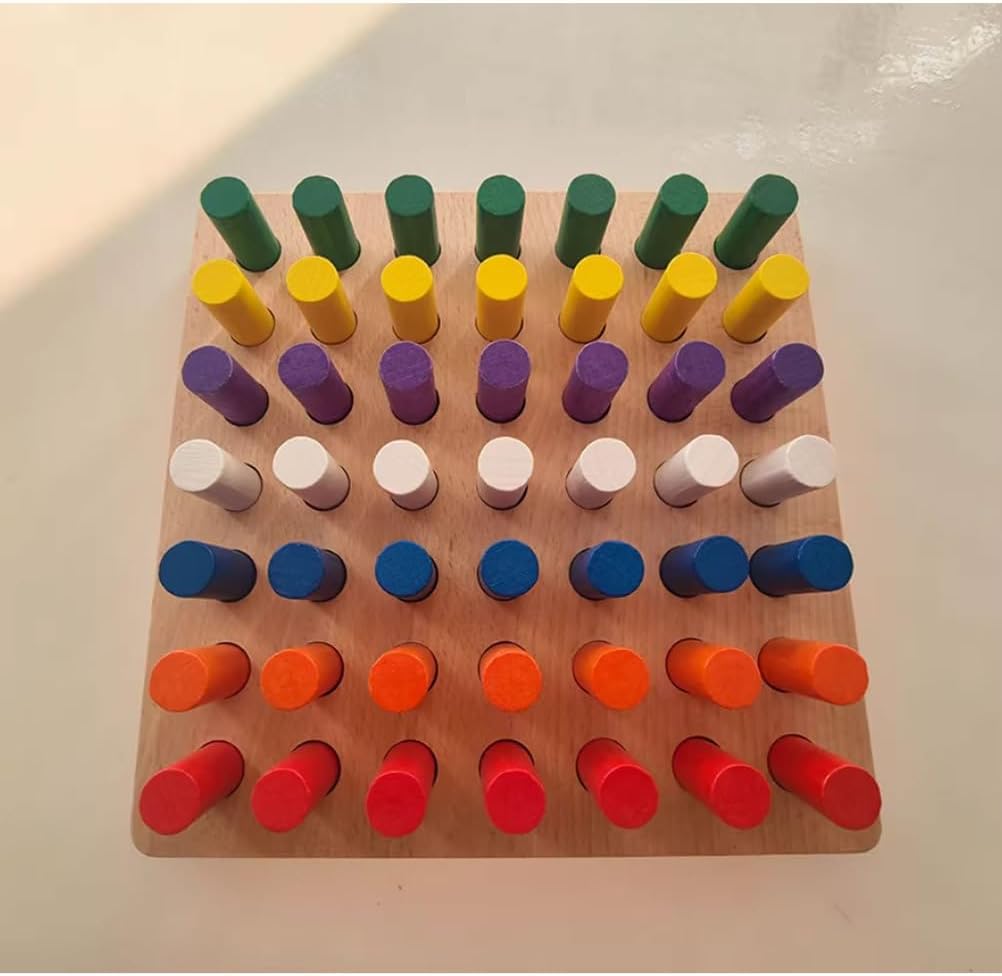Montessori Wooden Color Sensory Plastic Blocks and Sticks, Color Discrimination Teaching Aid