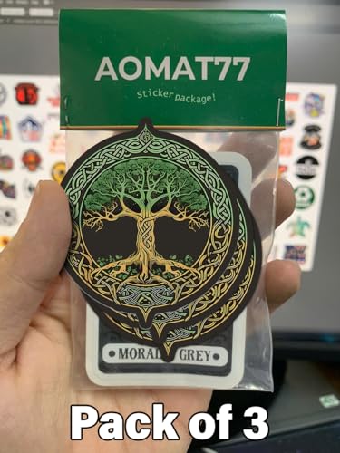 Image of (Pack of 3) Tree of Life Yggdrasil Waterproof Sticker, 3 Inches