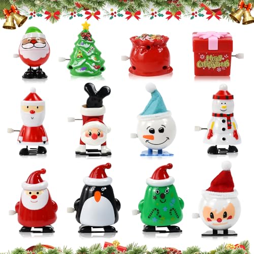 Kleemeiero 12 PCS Juguetes de Cuerda Navidad, Surtidas Figuras de Cuerda Navideña para Niños y Adultos, Juguetes para Calendario de Adviento, Juguete para Navidad Regalos Pequeños para Fiestas Kleemeiero 12 PCS Juguetes de Cuerda Navidad, Surtidas Figuras de Cuerda Navideña para Niños y Adultos, Juguetes para Calendario de Adviento, Juguete para Navidad Regalos Pequeños para Fiestas