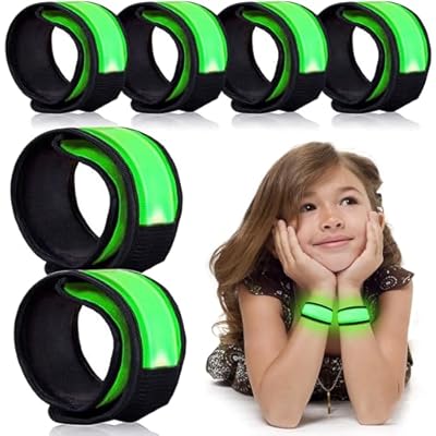 esonstyle 6 PCS LED Glow Bracelets, Night Safet...