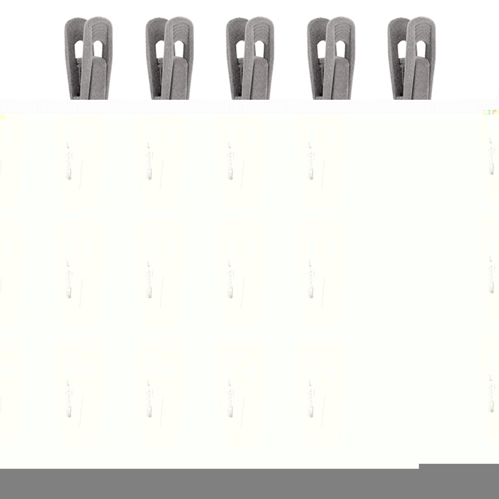 20Pcs Gray Hanger Clips For Velvet Hangers - /Set Strong Pants Hangers Clips - Practical Laundry Supplies For Clothes, Pants, Suits, Skirts,