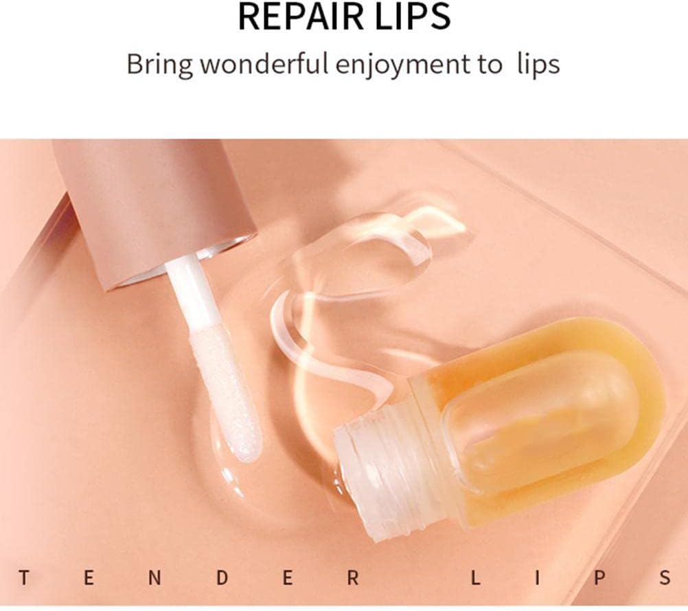 2PCS Lip Plumper, Lip Plumper and Lip Care Serum, Lip Enhancer for Fuller, Lip Mask, Hydrating and Reduce Fine Lines 5.5ML (Transparent)