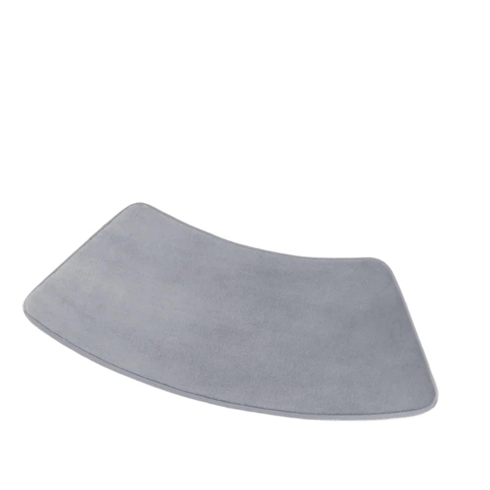 Curved Shower Mat Curved Bathroom Mat Non-slip Shower Rug Toilet Bath Tub Floor Foot Pads Laundry Room(Grey,35x95cm)