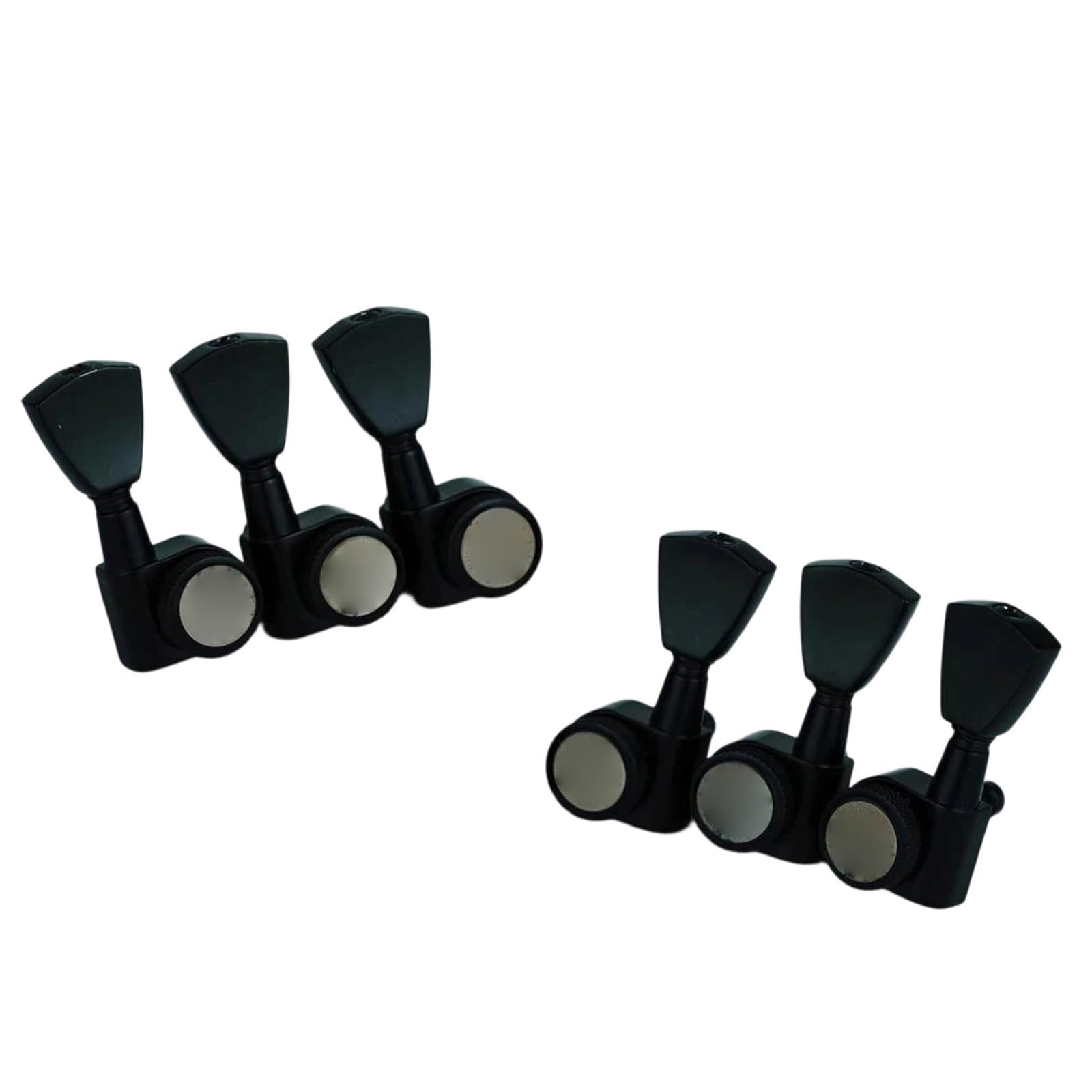 Estándar Guitarra Clavijas De Afinación Guitarra Eléctrica Metal Lock String Tuner Winder 3R3L Head DIY Cromo Negro(BK)