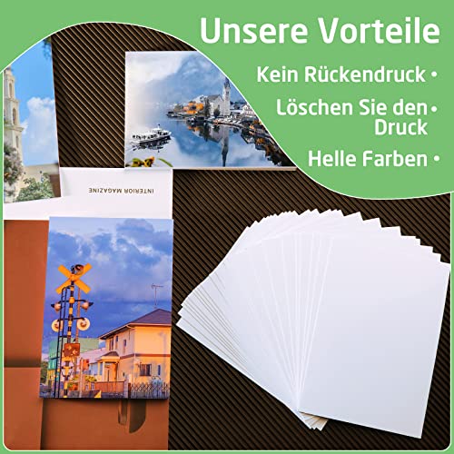 100 Blatt Fotopapier 8,9 x 12,7 cm Premium-Fotopapier, Kunstdruckpapier, 180 g/m², Druckerpapier, weißes Hochglanzpapier, Fotodruckerpapier, Bürobedarf für Tintenstrahldrucker