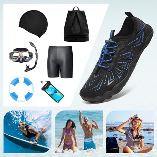Image of ziitop Water Shoes for Men Women Beach Barefoot Swim Rock Climbing Pool Shoes Socks, Anti-Slip Breathable Quick Dry Lightweight Slip-on, Outdoor Sport Hiking Walking Boating Fishing Diving Surfing