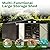 Patiowell 10x14 FT Outdoor Storage Shed, Large Metal Garden Shed with Lockable Door and Sloping Roof, Outside Steel Utility Tool Sheds for Backyard Lawn Garden Patio, Brown