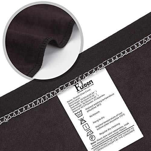 Fuloon 6 Pack Super Fit Stretch Removable Washable Short Dining Chair Protector Cover Seat Slipcover for Hotel, Dining Room, Ceremony, Banquet Wedding Party - Thumbnail 7