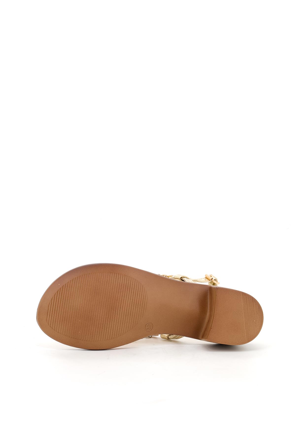 QUEEN HELENA Sandali Gioiello Infradito con Tacco Basso con Strass Eleganti Donna Y6024 (Oro, Sistema Taglie Calzature EU, Adulto, Donna, Numero, Media, 36)