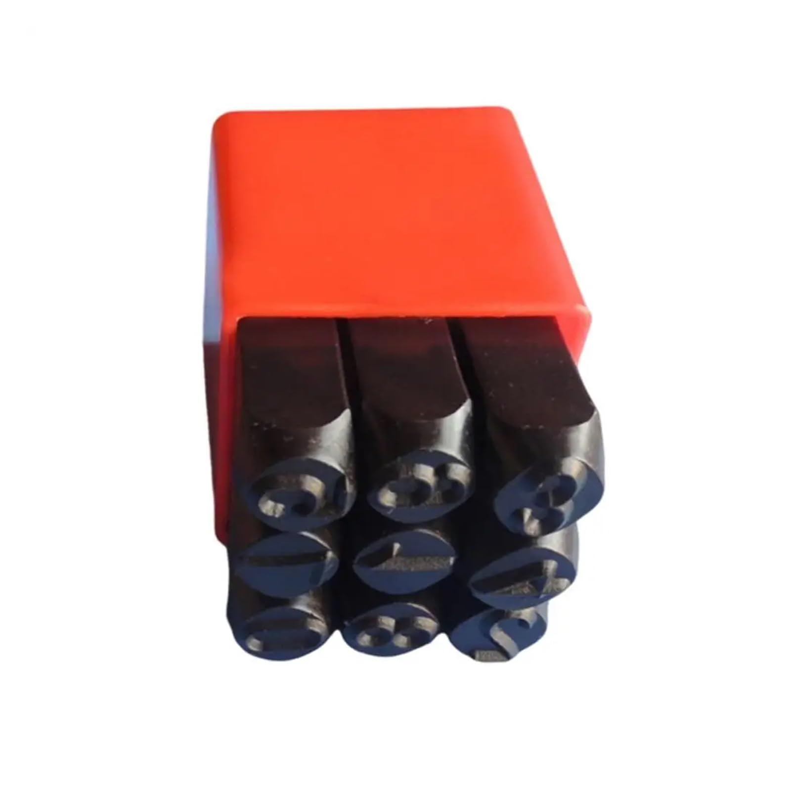 Metallstempel-Set, Buchstaben- und Zahlenstempelset aus Stahl for Lederhandwerk, Metallarbeiten, Heimwerken Personalisierung(Number 6mm)