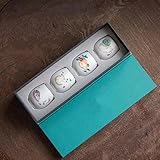 Teteras Juego Kung Fu Taza Degustación Té Maestra Caja Regalo Una Sola Película Apertura Compatible Tazón Porcelana Juego De Té De Porcelana(D)
