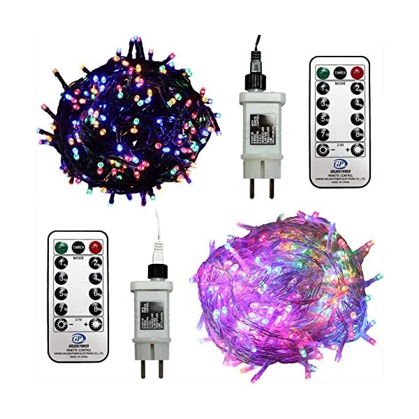 Gartenpirat 960 LED Lichterkette bunt aussen Kabel grün Timer Fernbedienung Progamme Dimmen