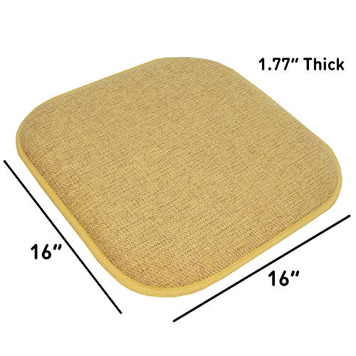 image for Sweet Home Collection Chair Cushion Memory Foam Pads Honeycomb Pattern