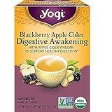 Yogi Tea - Blackberry Apple Cider Digestive Awakening (4 Pack) - Supports Healthy Digestion - 64 Tea Bags