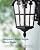 DEWENWILS Dusk to Dawn Outdoor Wall Light, Waterproof Exterior Light Fixture, Black Roman 17.7" H Wall Mount Sconce Porch Lights, Outside Wall Lantern for House, Garage, Patio, E26 Socket