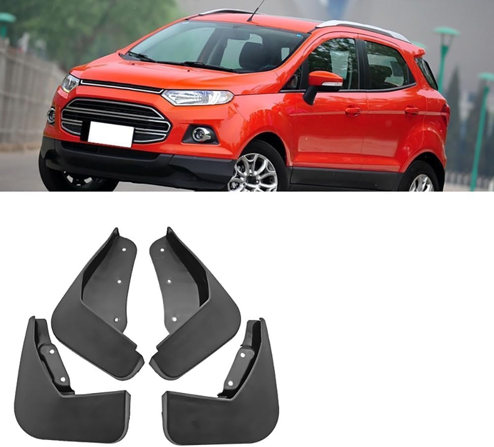 RESKIU 4PCS Mud Flaps for EcoSport 2013-2017, Splashproof No Drill Easy Install Front Rear Wheel Protection Fender Mudflaps All-Weather Splash Guards