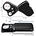 HMKIS Jewelers Loupe, 2 Pack Magnifying Glass with Light, 30X 60X 90X Jewelers Loop Magnification with 20 Backup Batteries for Coin, Diamonds, Gems, Jewelry, Stamps Close Work