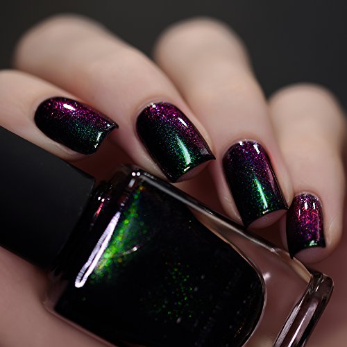 Image of ILNP Salem - Rich Black Green Shimmer Nail Polish