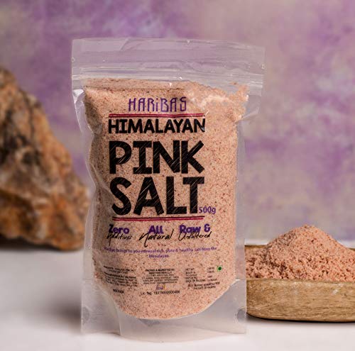 Image of HARIBAS Himalayan Pink Salt for Weight Loss Organic 500GM (Pack of 3)