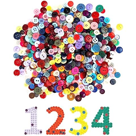 Boutons Multicolores DATEFUN 1000Pcs Cover