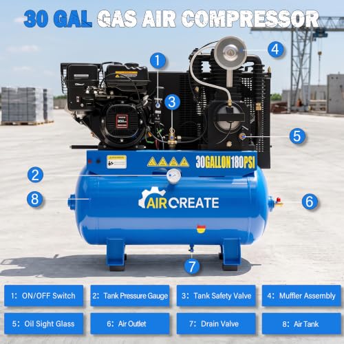 AIRCREATE 9HP Gas Air Compressor