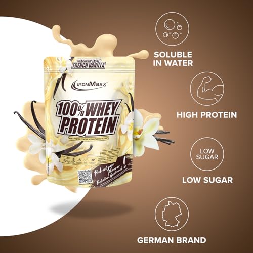 IronMaxx 100% Whey Protein Powder 500g - French Vanilla | High Protein Shake with BCAAs & EAAs | Low Carb & Low Sugar Whey | Ideal for Muscle Gain, Diet & Fitness - 2