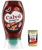 6 salsas Calvé Salsa Barbacoa con fuerte aroma a madera y humo, ideal para todos los platos de carne, 250 ml, 250 ml + polpa italiana gourmet 400 g