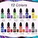 Roizefar Candle Dye - 12 Colors Wax Melt Dye for Candles Making, Oil-Based Dye for Wax, Highly Concentrate Liquid Candle Color Dyes