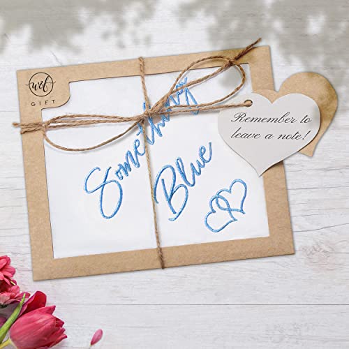 W&F Gift Wedding Handkerchief - 12" X 12" - Something Blue For Bride On Wedding Day - Mother Of The Bride Gifts, Bridal Wedding Hankie – Best Friend Wedding Gifts For Bridesmaids #TOP1