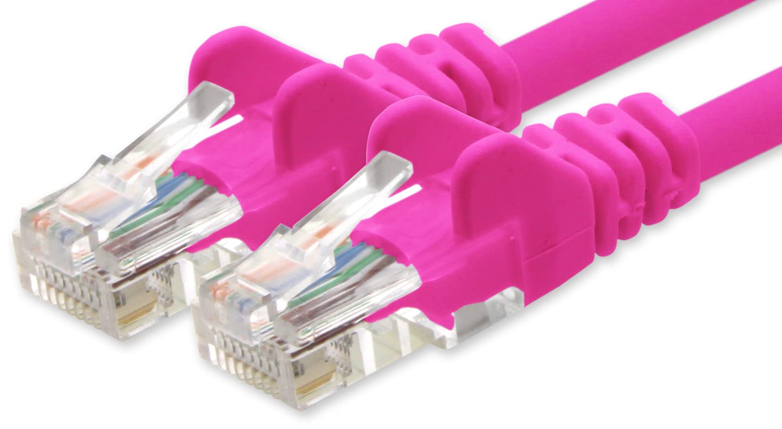 1aTTack.de Netzwerkkabel Cat.6 - Magenta - 1x - 0,5m - CAT6 Ethernet Kabel Lankabel 1000 Mbits Patchkabel