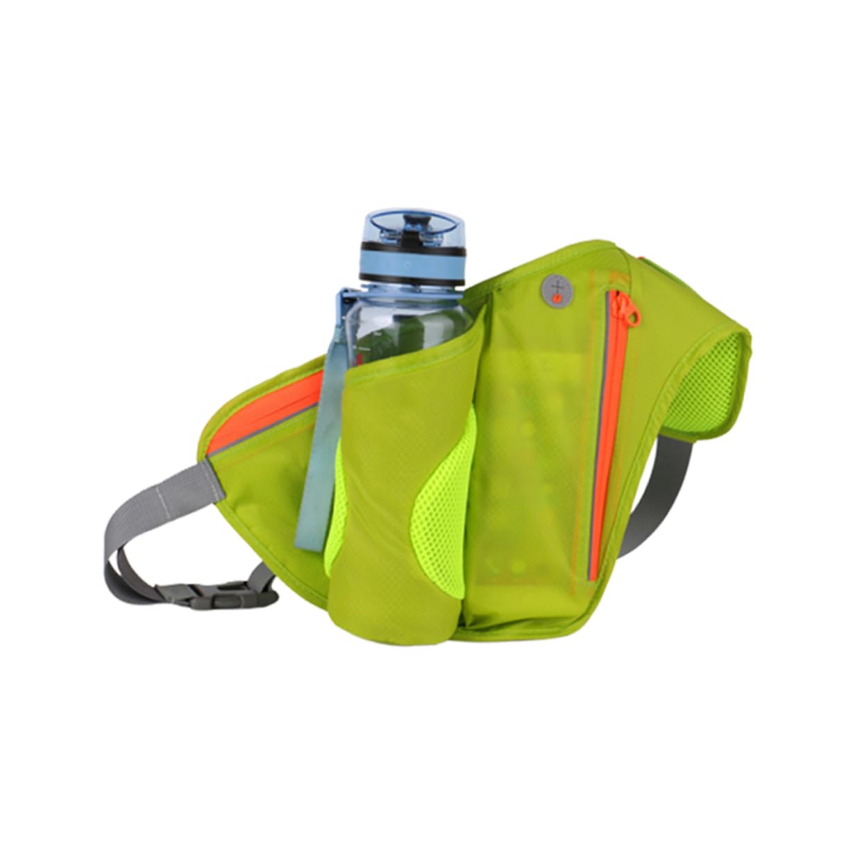 Happyyami 2pièces Ceinture De Course Multifonctionnelle avec Porte-Bouteille Et Poche Téléphone De Étanche pour Activités De Plein Air Vert