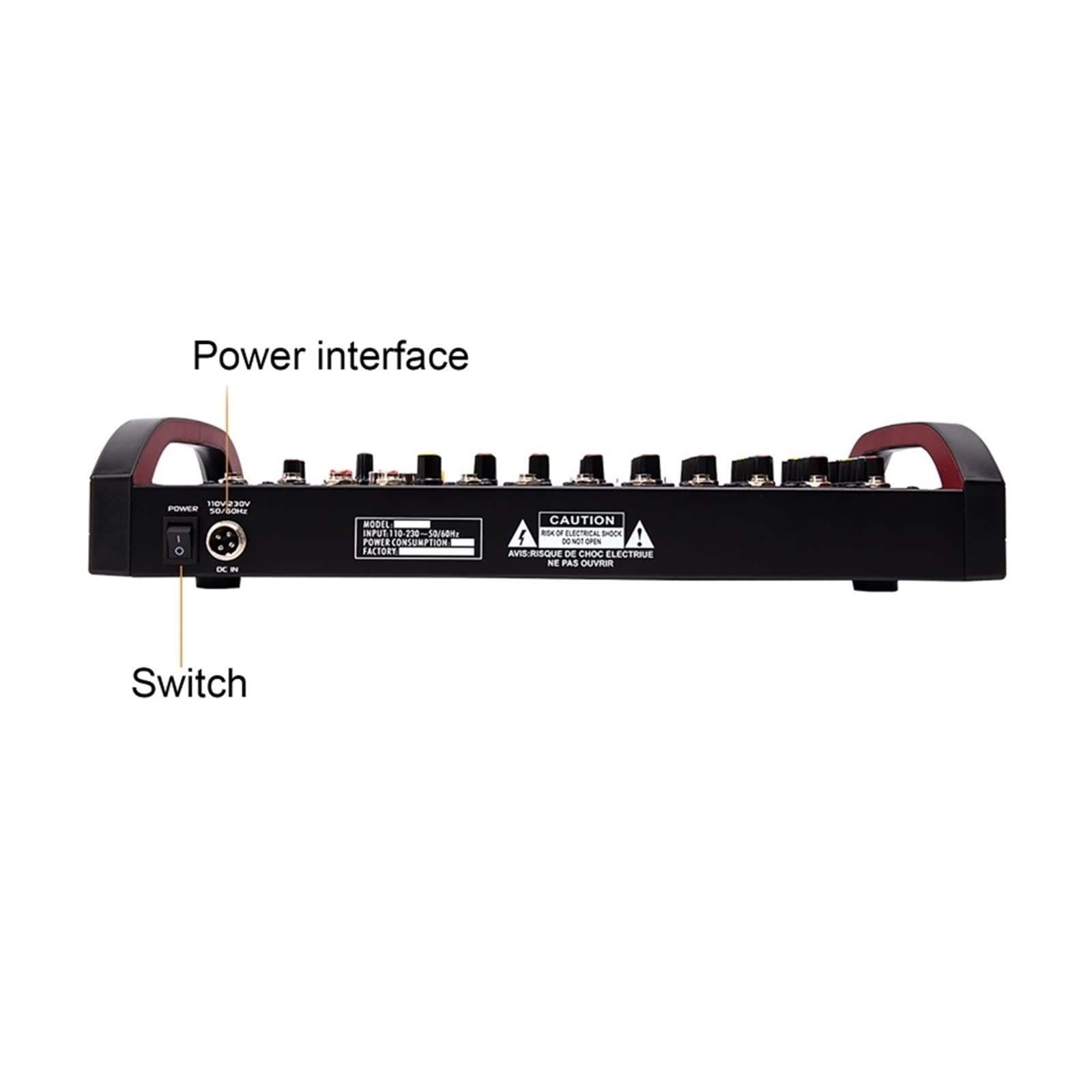 Mezclador de DJ, Mezclador Digital de 8 canales, consola mezcladora, USB, potencia ordenador, transmisión en vivo, grabación, equipo DJ profesional