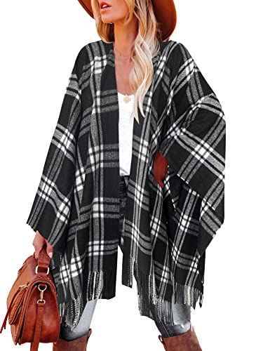 Image of Breezy Lane Women's Shawl Wraps Warm Poncho Ruana Wrap Cardigan